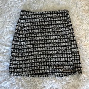 H&M tweed print mini skirt